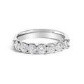 14K White Gold 1.0 Cttw Diamond 7 Stone Band Ring TAVEN System LLC
