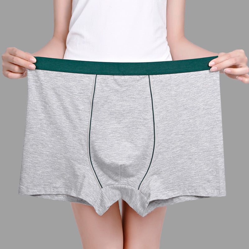 Men's cotton underwear plus size fat guy boxers breathable 3D seamless sexy youth cotton red boxers TAVEN System LLC