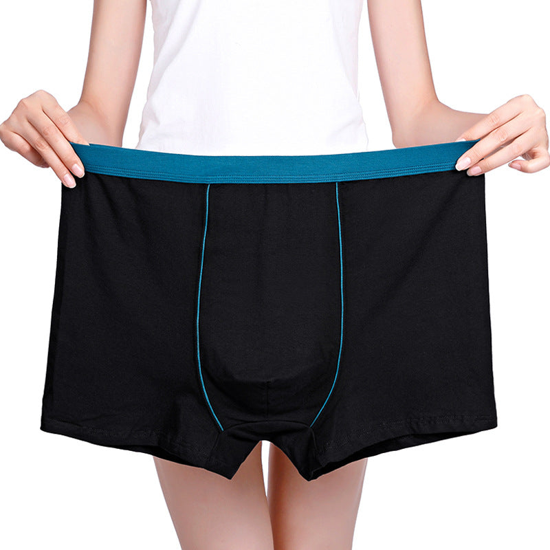 Men's cotton underwear plus size fat guy boxers breathable 3D seamless sexy youth cotton red boxers TAVEN System LLC