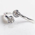 Style: Clear Stones - Silver 925 - Match Made in Heaven Rings in Silver/Gold/Rose Gold and Clear or Pink Diamond Crystals Taven