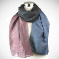 Color: Burgundy/Navy/Pewter - Pretty In Persia Paisley Viscose Scarf TAVEN System LLC