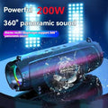 200W High Power Bluetooth Speaker Wireless Soundbox Outdoor Portable Subwoofer Waterproof PC Column Music Player with FM TF CardM240719 Taven