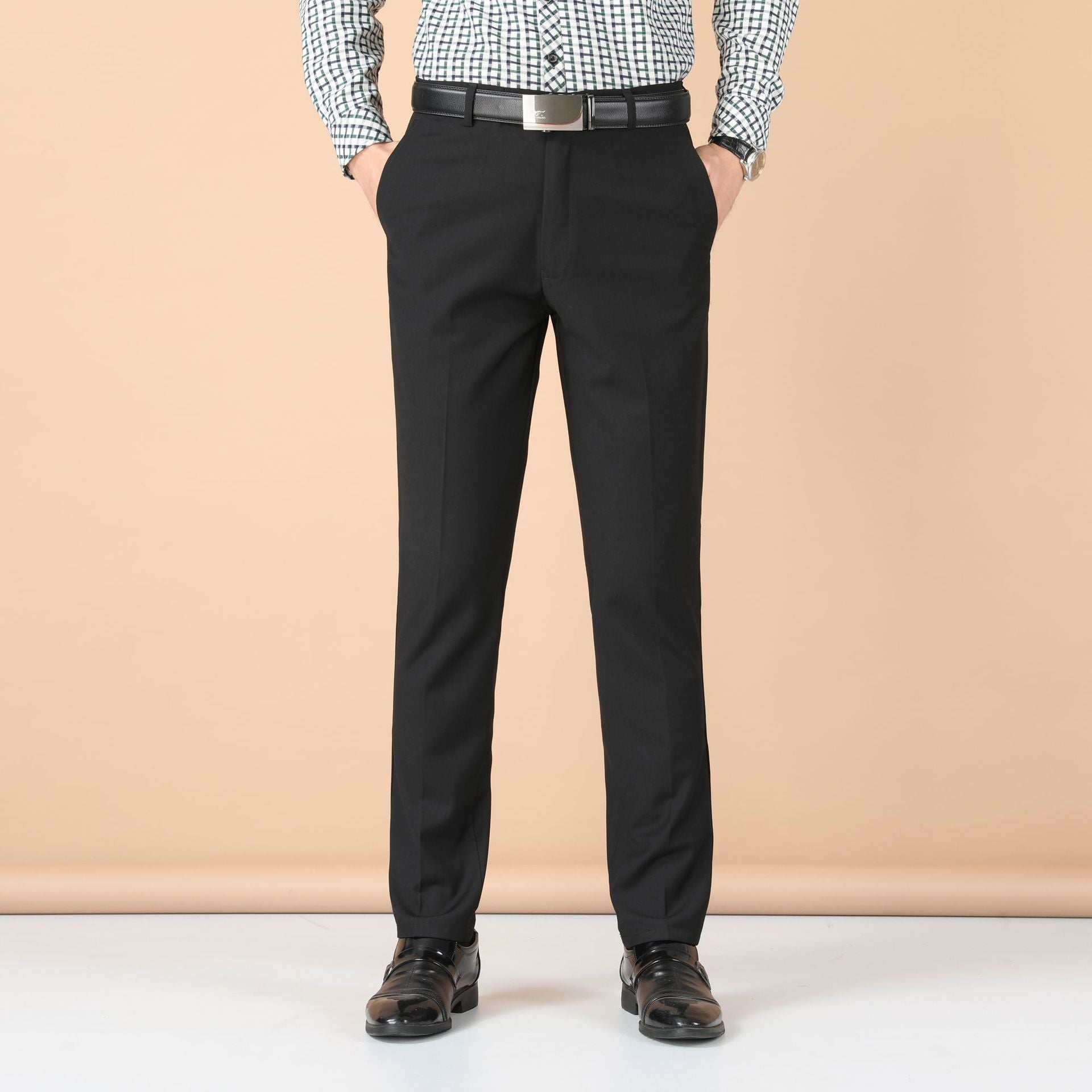 Men's Business Wear Slim-fit Trousers Spring and Autumn Casual Men's Wear Youth Work Dress Work Black Business Suit TAVEN System LLC