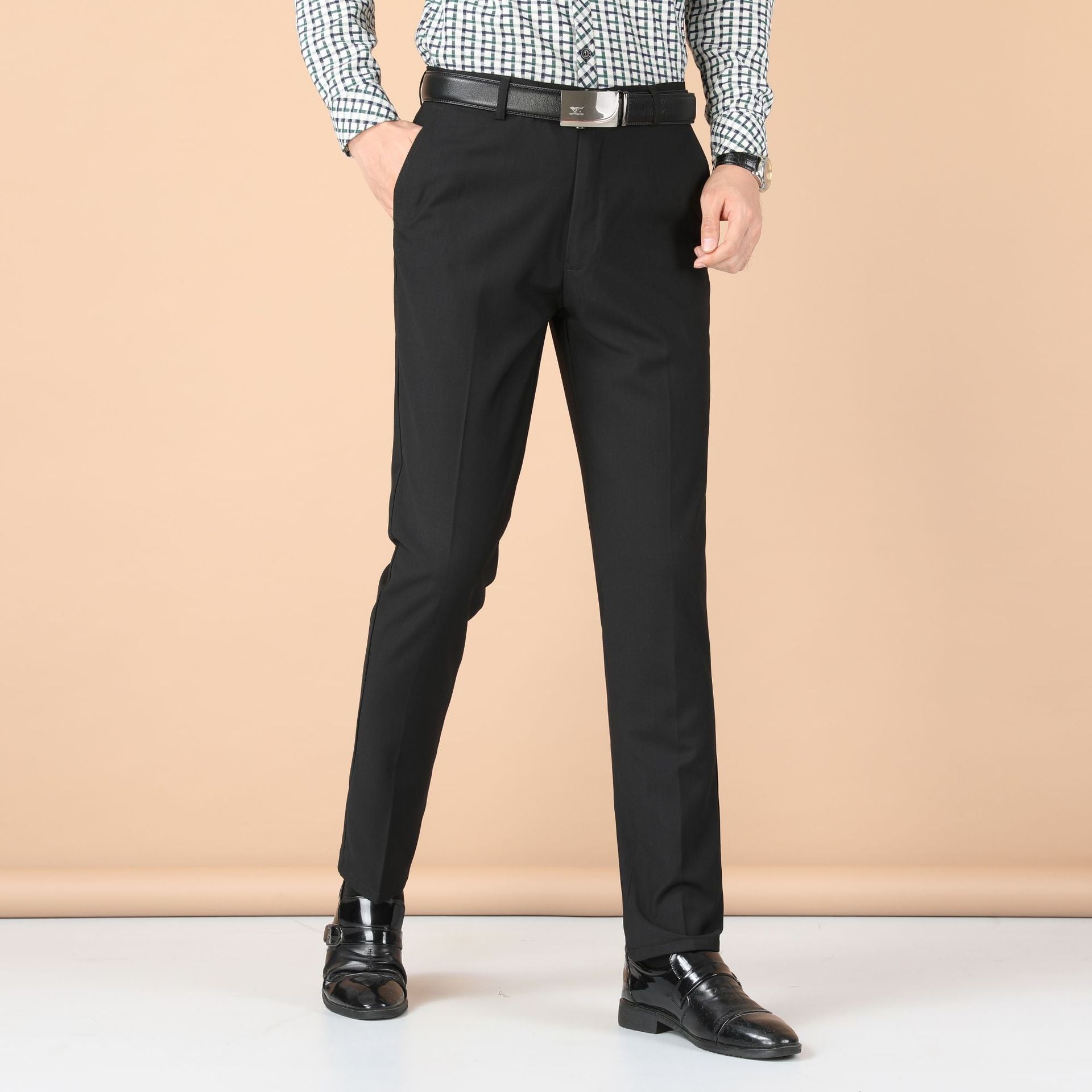 Men's Business Wear Slim-fit Trousers Spring and Autumn Casual Men's Wear Youth Work Dress Work Black Business Suit TAVEN System LLC