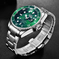 Color: Green - Adult: yes - LIGE Top Brand Luxury Fashion Diver Watch Men 30ATM Waterproof Date Clock Sport Watches Mens Quartz Wristwatch Relogio Masculino Business watch Taven