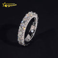 Pass Diamond Tester Silver 925 Vvs Moissanite Lab Diamond Hip Hop Iced Out Jewelry Band Ring Taven