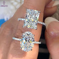 Wholesale 10K 14K 18K Gold Vvs Moissanite Engagement Rings Women 925 Silver Diamond Emerald Radiant Oval Cut Gold Ring Jewelry TAVEN System LLC