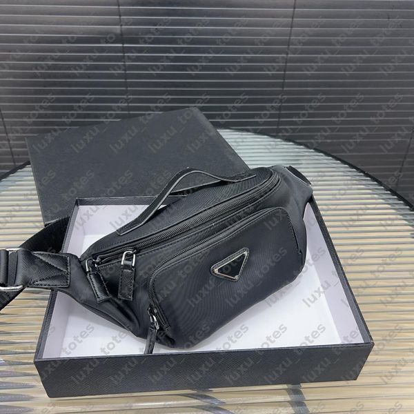 Color: Black - Mens Luxury Bumbag Nylon Fannypack Designer Women Waist Travel Bum Bags Waistpacks Crossbody Belt Bag Fashion Sport Rucksack Purse Wallets TAVEN System LLC