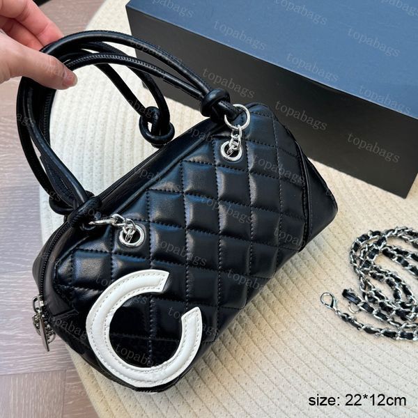 Color: Underarm Black - New Fashion Womens Designer Handbags Vintage Chains Bowling Lady Luxury Crossbody Classic Camera Bags Underarm Bag TAVEN System LLC