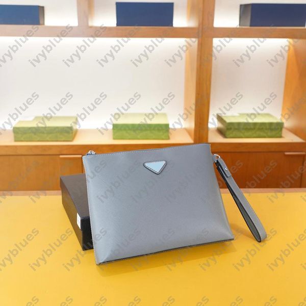 Color: Black - Fashionable Mens Simple Exquisite Business Style Briefcase Classic Triangular Letters High Quality And Versatile Handbag For Men TAVEN System LLC