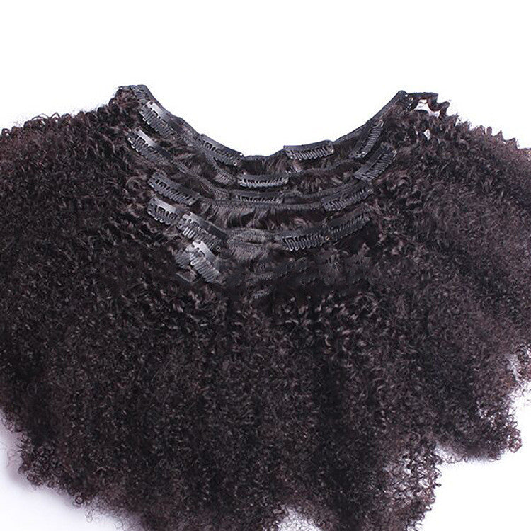Wig size: 14inch - 8 Piece Set Of African Spring Curly Clip Taven