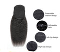 Wig size: 16 inches - Kinky Straight Human Hair With A Ponytail In The Hair Taven