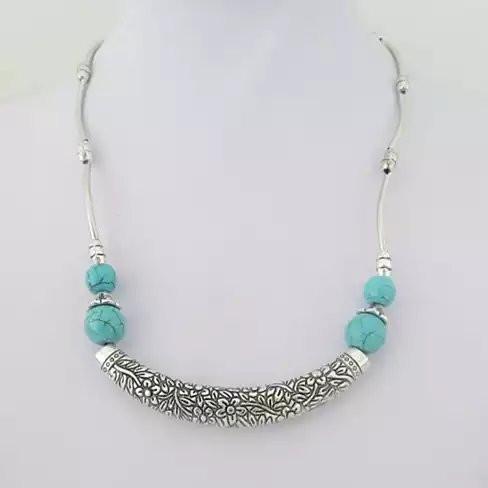 Luna The Crescent Moon Turquoise Necklace Taven