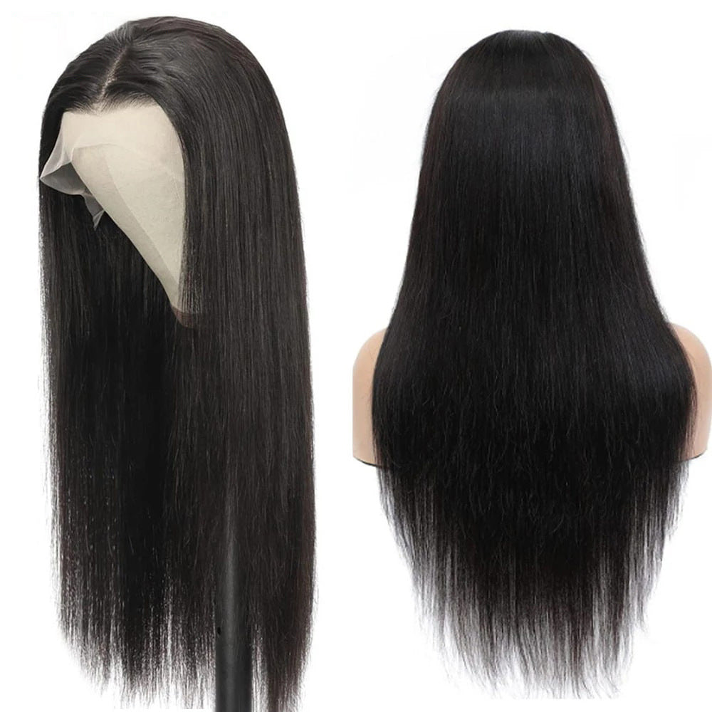 Color: 7A 13x4 Head Cover150, Size: 16inch 40cm - Headgear With Straight Human Hair Taven