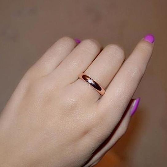 Size: Gold,Ring Size: 5 - Ella Eternity Band With 4 Crystals Classic Stackable Ring Taven