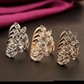 Ring Style: Vintage Silver,Ring Size: 9 - Gilda Ring Embellished Fashion Jewelry TAVEN System LLC