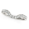 14k White Gold Curved Style Wedding Ring with Diamonds (1/3 cttw) Taven