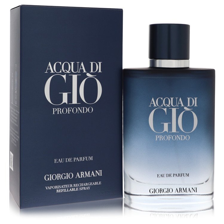 Acqua Di Gio Profondo by Giorgio Armani Eau De Parfum Spray Refillable 3.3 oz (Men) Taven