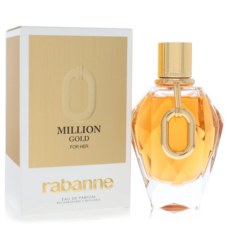 Paco Rabanne Million Gold by Paco Rabanne Eau De Parfum Refillable Spray 3 oz (Women) Paco Rabanne