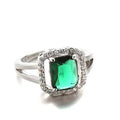 Color: Emerald Green,Size: 9 - Blissful Princess Cut Ring TAVEN System LLC