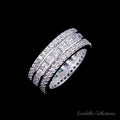 Color: Crystal Clear Stones,Size: 8 - LUMINA Pure & Pink Banquet Rings TAVEN System LLC