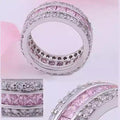 Color: Pink Stone,Size: 10 - LUMINA Pure & Pink Banquet Rings TAVEN System LLC