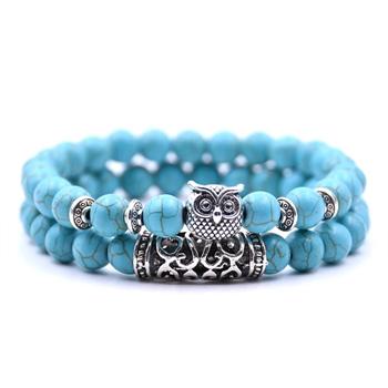 Color: Pure white - Natural Stone Intuitive Owl Bracelet Taven