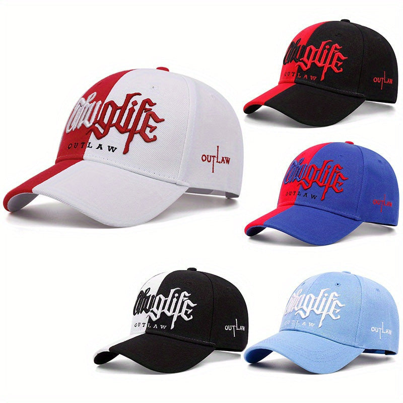 Embroidered Letter Double Stitching All-matching Sun Hat Peaked Cap TAVEN