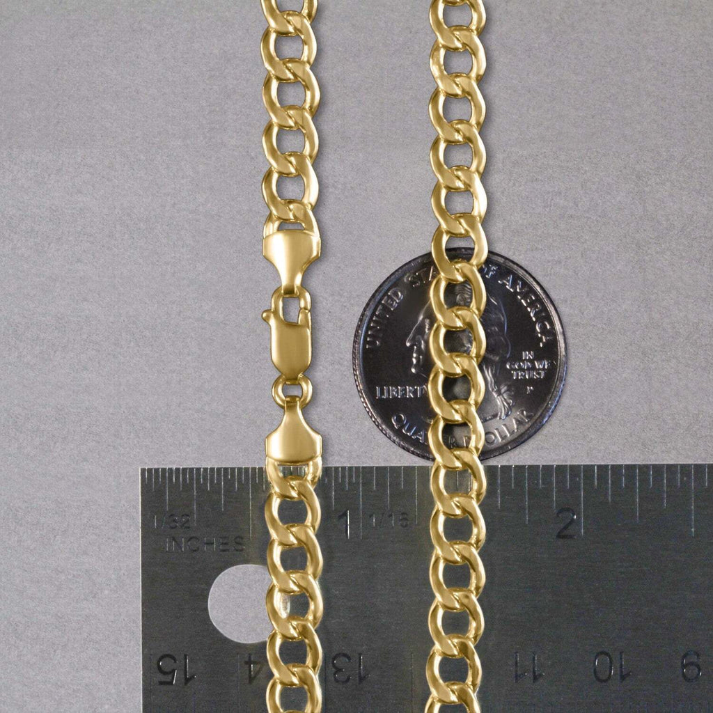 14k Yellow Gold Curb Chain (6.20 mm) TAVEN System LLC