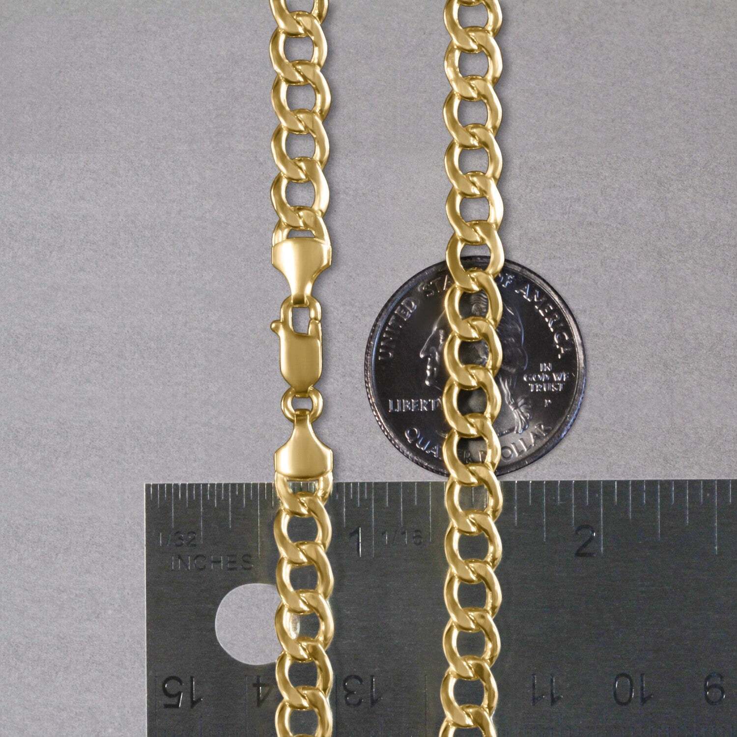 14k Yellow Gold Curb Chain (6.20 mm) TAVEN System LLC