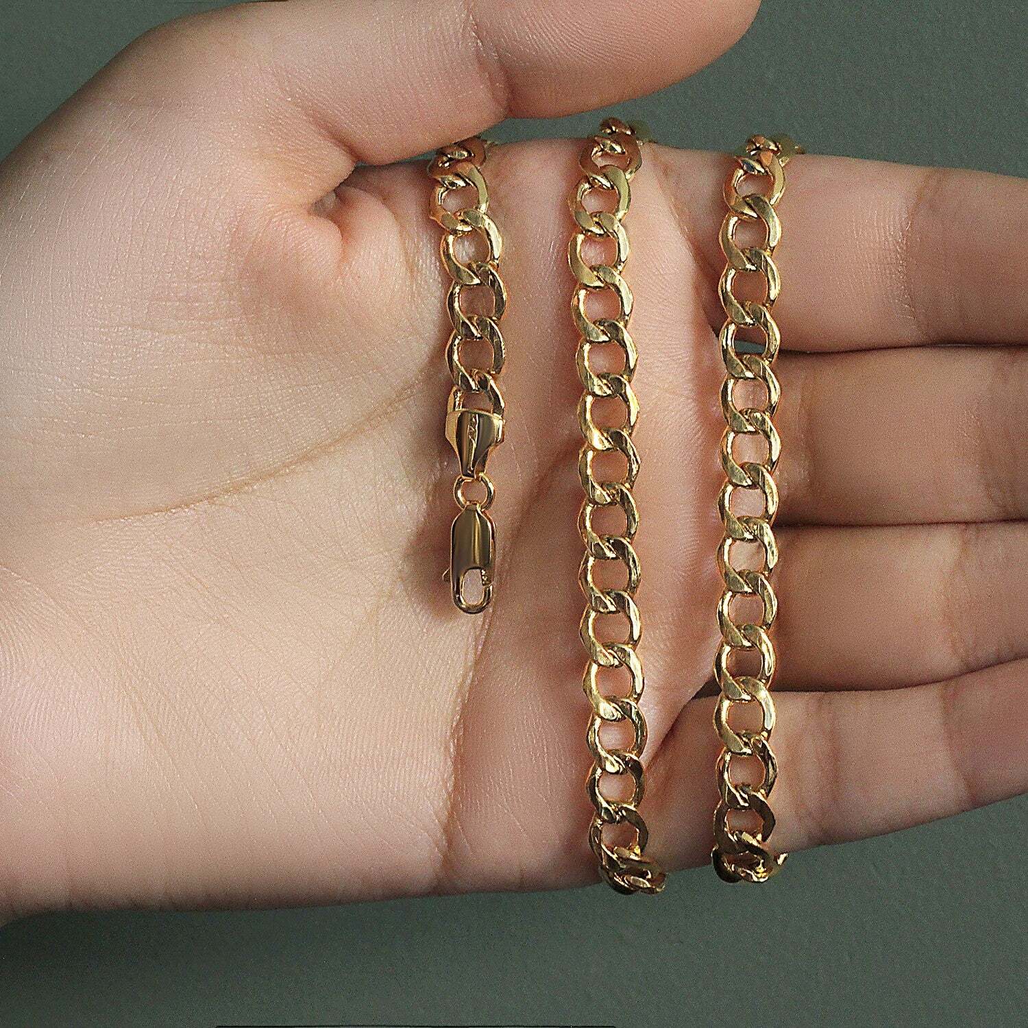 14k Yellow Gold Curb Chain (6.20 mm) TAVEN System LLC