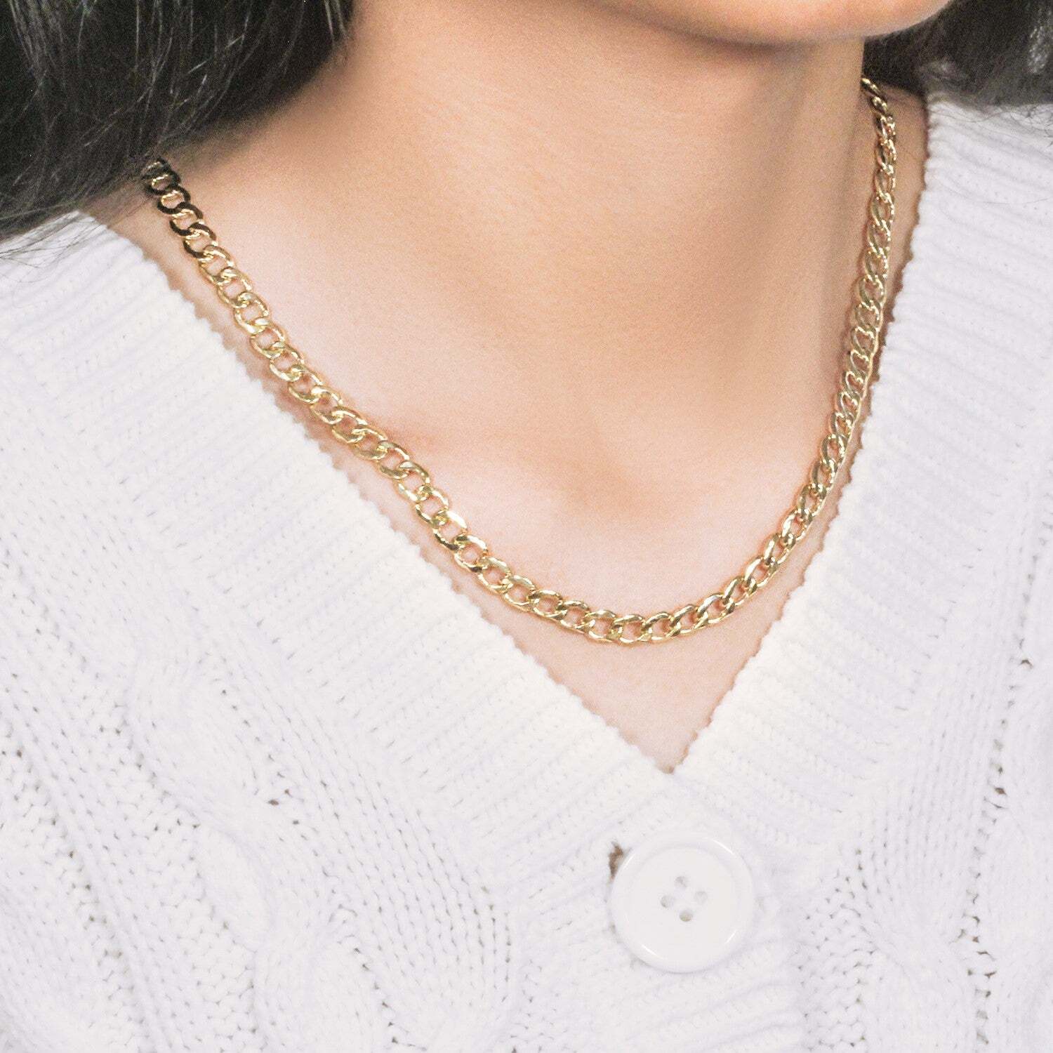 14k Yellow Gold Curb Chain (6.20 mm) TAVEN System LLC