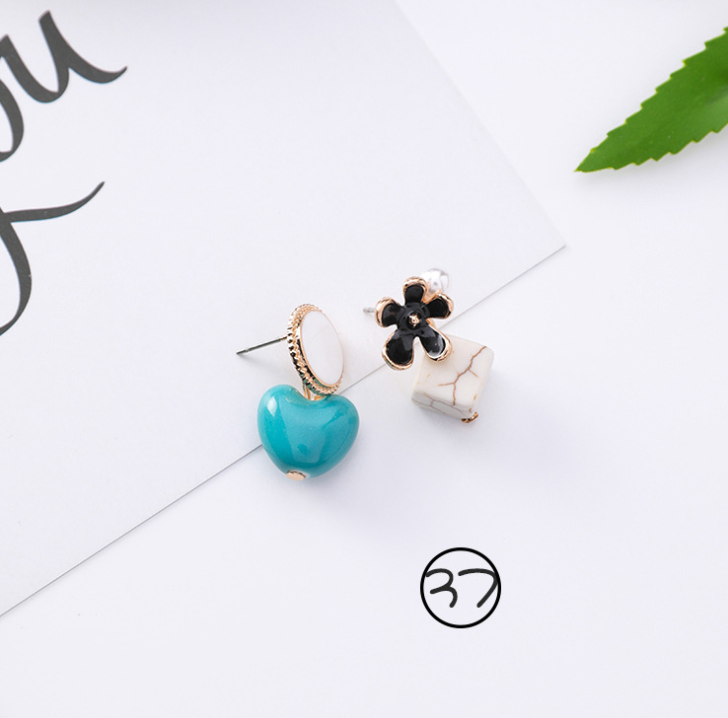 Color: 37 - Korean version of the personality wild green Sen earrings temperament long paragraph super fairy earrings retro cold wind tassel earrings Taven