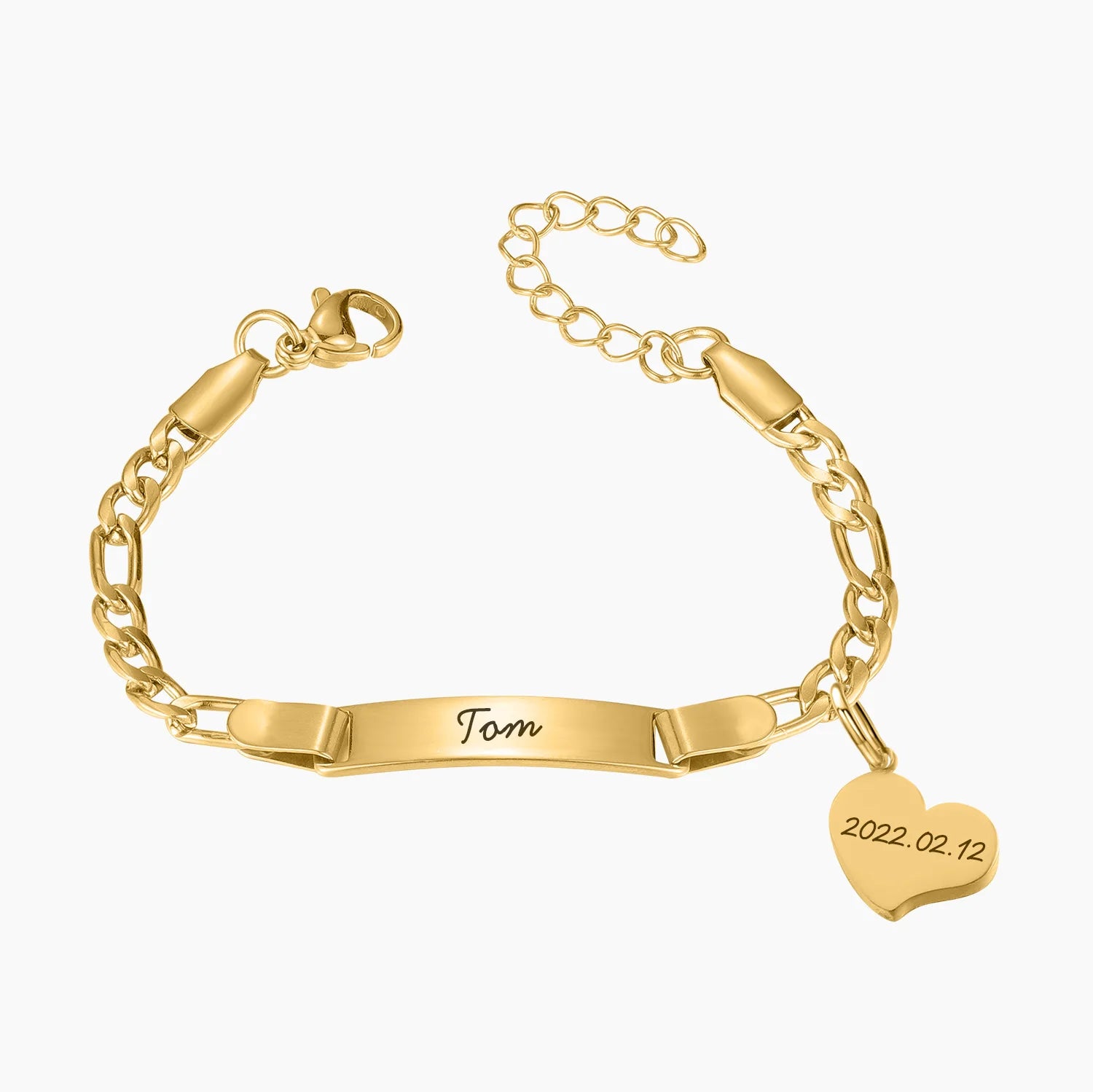 Custom Bracelet With Gold Plated Baby Personalized ID Engrave Name Bracelets For Women Medical Id Birthday Gift Jewelry Adjustab TAVEN System LLC
