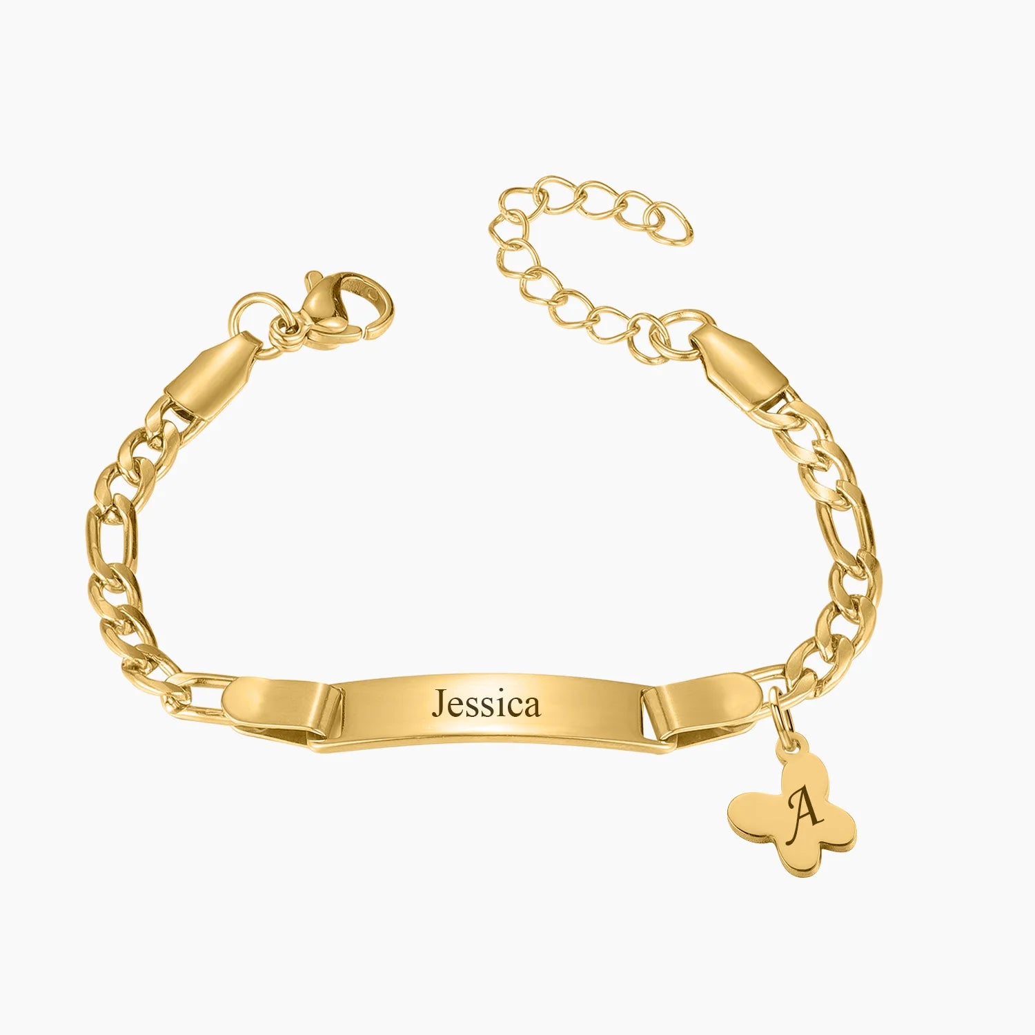 Custom Bracelet With Gold Plated Baby Personalized ID Engrave Name Bracelets For Women Medical Id Birthday Gift Jewelry Adjustab TAVEN System LLC