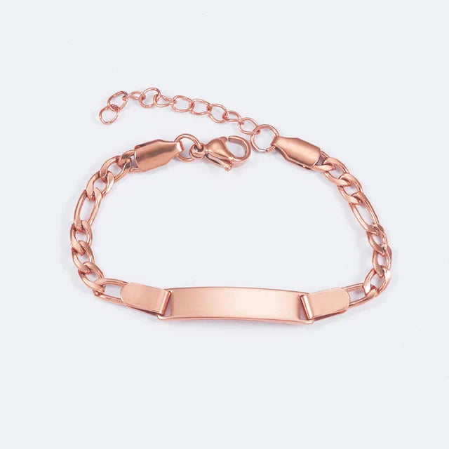 Custom Bracelet With Gold Plated Baby Personalized ID Engrave Name Bracelets For Women Medical Id Birthday Gift Jewelry Adjustab TAVEN System LLC