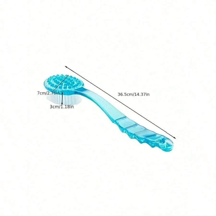 1 exfoliating bath brush with extended handle, specially designed for scrubbing the back, bath back scrubber, soft bristles, non-slip handle TAVEN System LLC