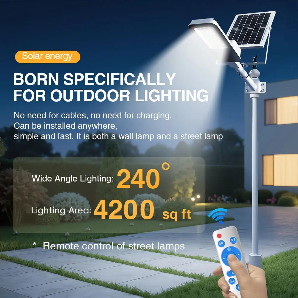 4 sets of outdoor waterproof solar lamps, 6000mAh solar street lamps, suitable for outdoor lighting from dusk to dawn TAVEN System LLC
