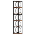 Tribesigns 67 Inch 6 Tier Corner Bookshelf Storage Rack Rustic TAVEN System LLC
