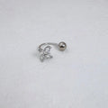 1Pc Zircon Flower-Shaped Nose Ring,14K Gold Plated Stainless Steel Piercing Jewelry for Women Daily Wear Body Piercing Accessory TAVEN System LLC