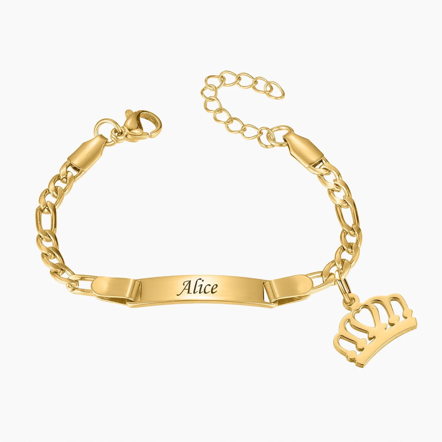 Custom Bracelet With Gold Plated Baby Personalized ID Engrave Name Bracelets For Women Medical Id Birthday Gift Jewelry Adjustab TAVEN System LLC