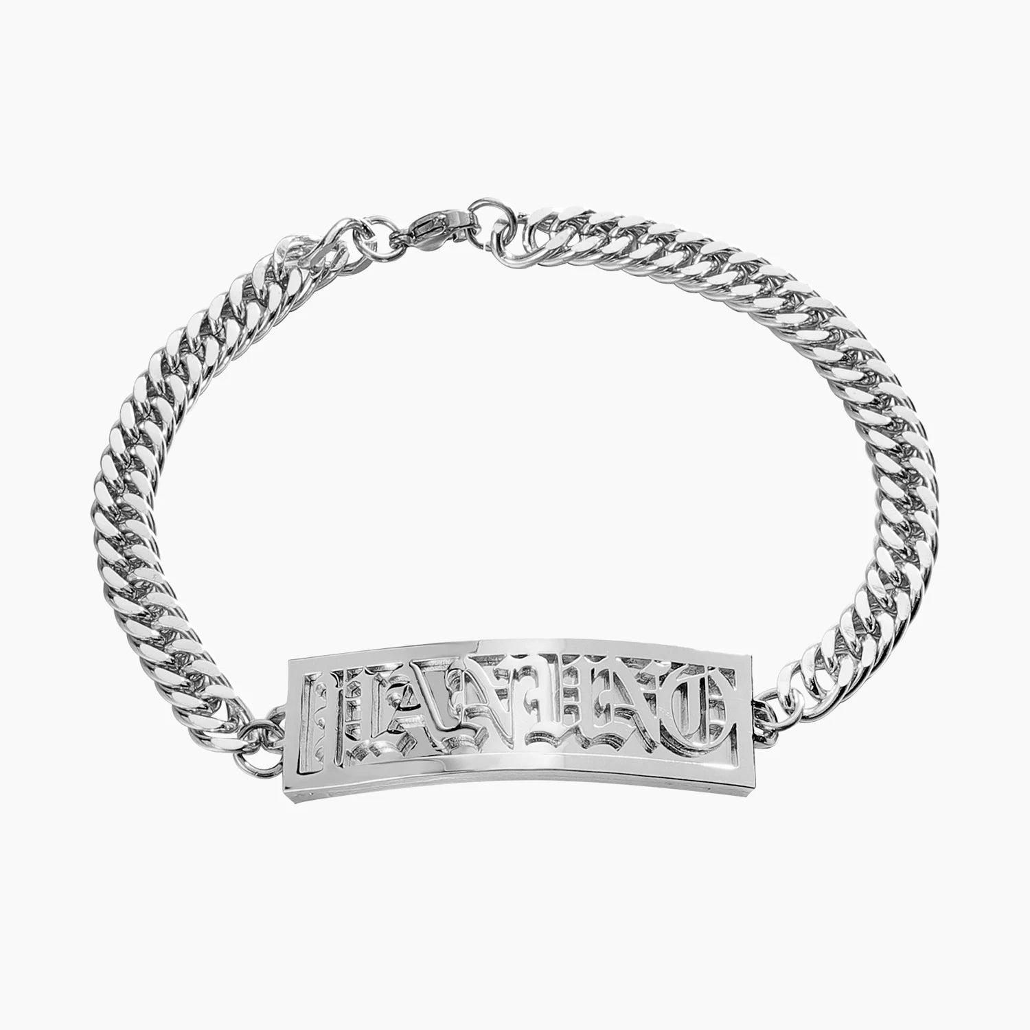 Custom Nameplate Name Bracelet For Men Gold Stainless Steel Double Layer Name Bracelet Women Personalized Hip Hop Jewelry Gift TAVEN System LLC