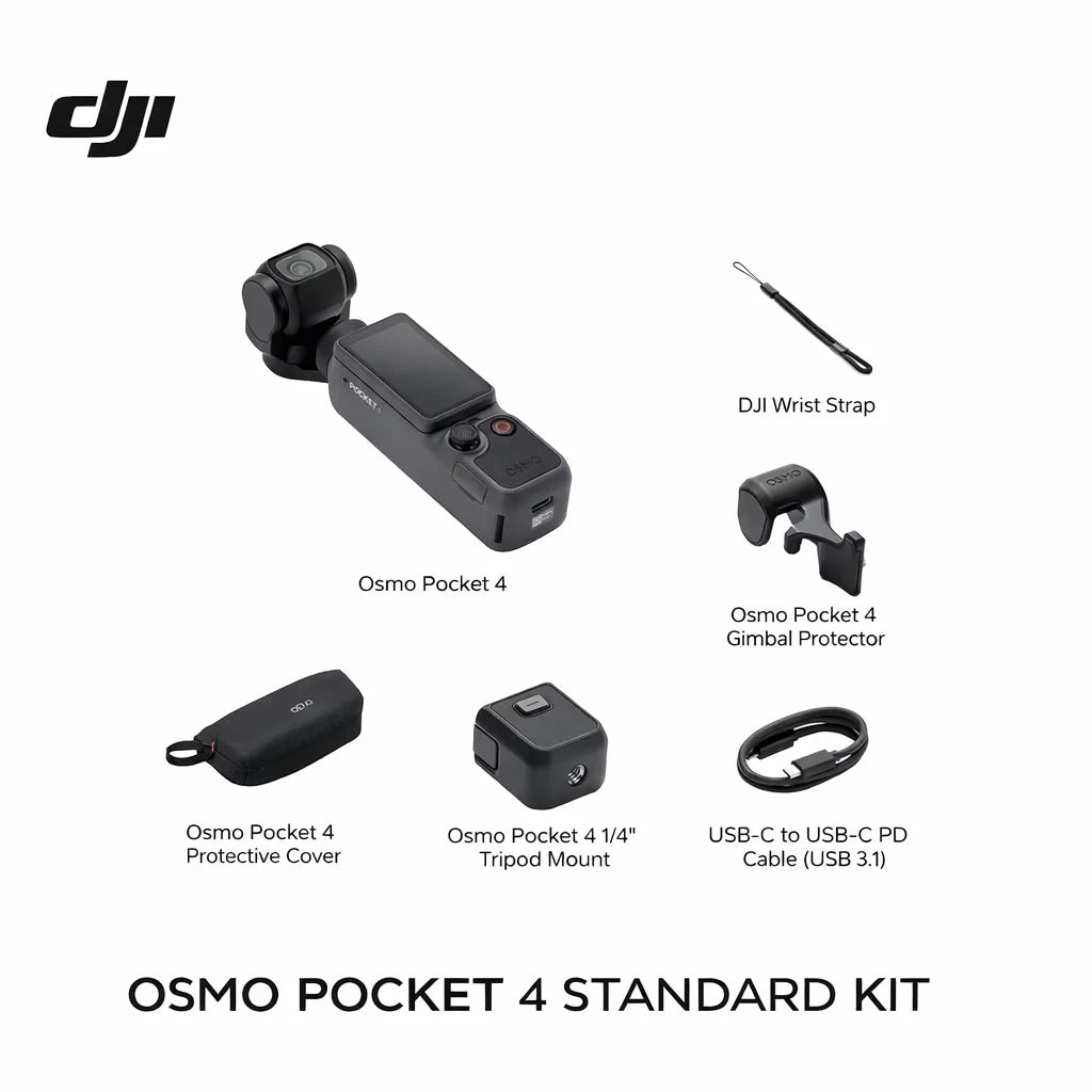 DJI Osmo Pocket 4 4K/6K Pocket Gimbal Camera 1-Inch Sensor 107GB Storage ActiveTrack 7.0 Vlog Camera TAVEN System LLC