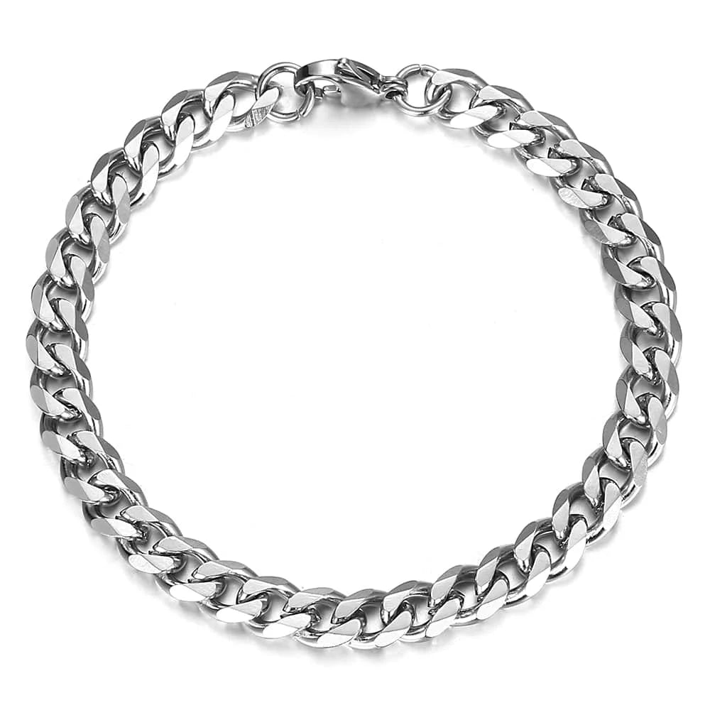 3-11MM Gold Color Stainless Steel Bracelets For Men Women Unisex Curb Cuban Link Chain Simple Wrist Jewelry Gifts TAVEN System LLC