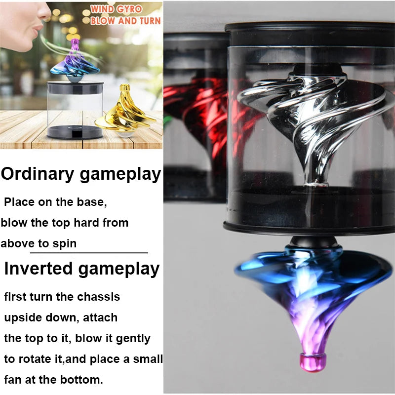 Funny Desk Wind BlowingToy Rotating Pocket Toy Fidget Kinetic Spinner  Adult Stress Relief Toys For Children Birthday Xmas Gift TAVEN System LLC