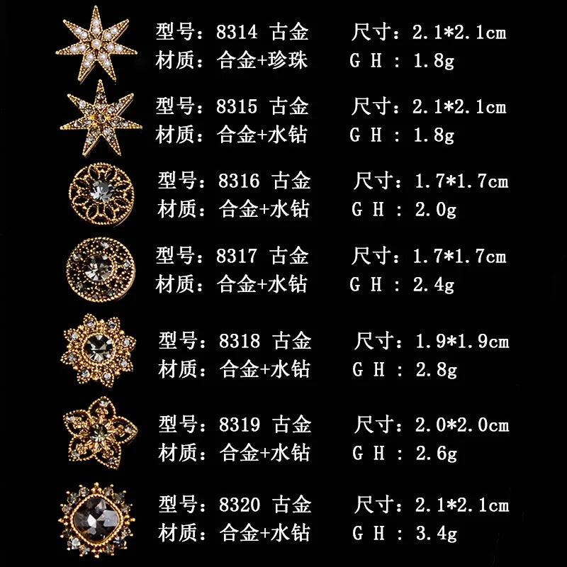 50pcs/lot Anti-Gold Color Pearl Resin Flower Charm Flower Pendants For Clothing DIY Jewelry Making Finding Charms Accessories