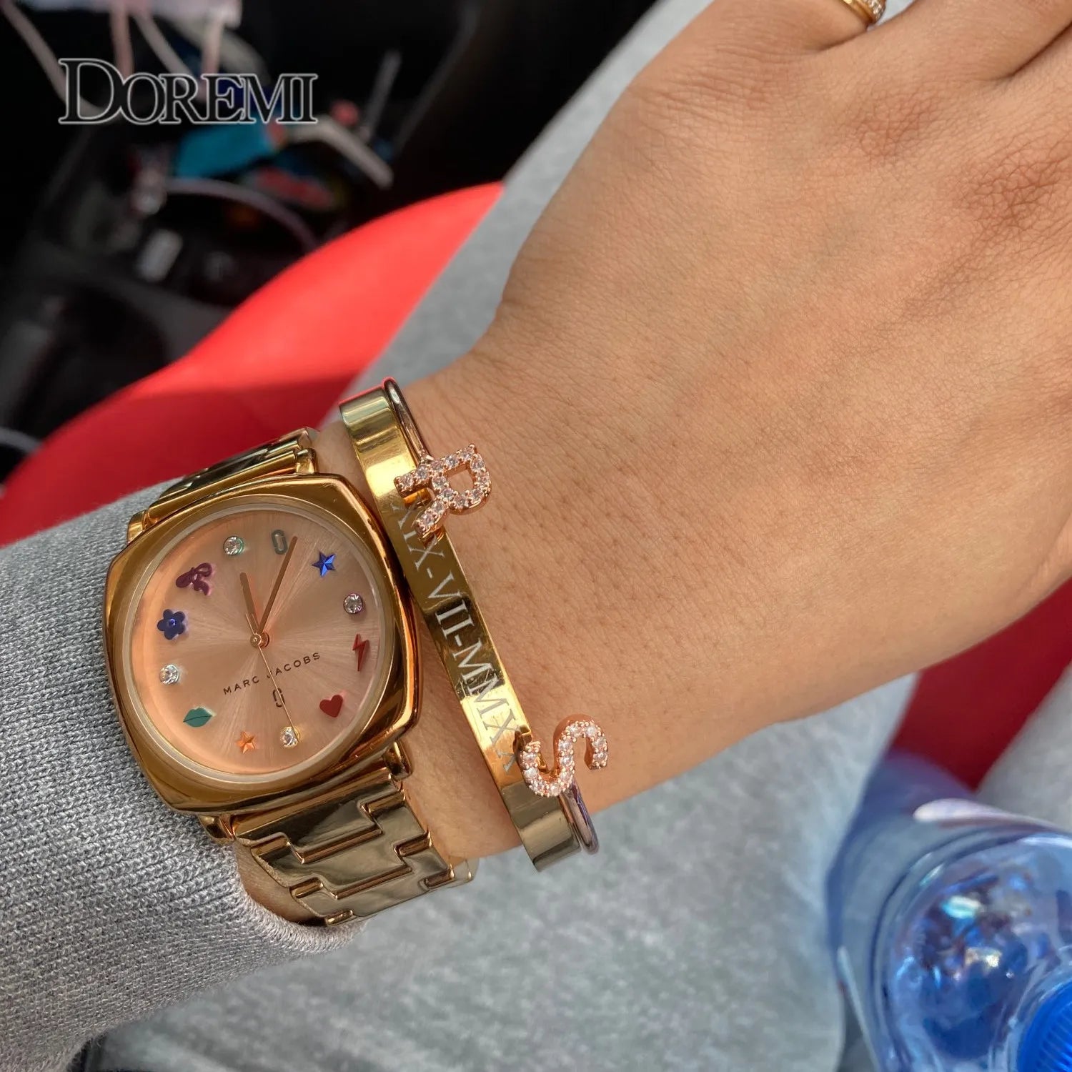 DOREMI Custom Letter Bracelet Baby bangle Zirconia Pave Setting Initial bracelet Child & Adult size for  Unique Cuff Jewelry TAVEN System LLC