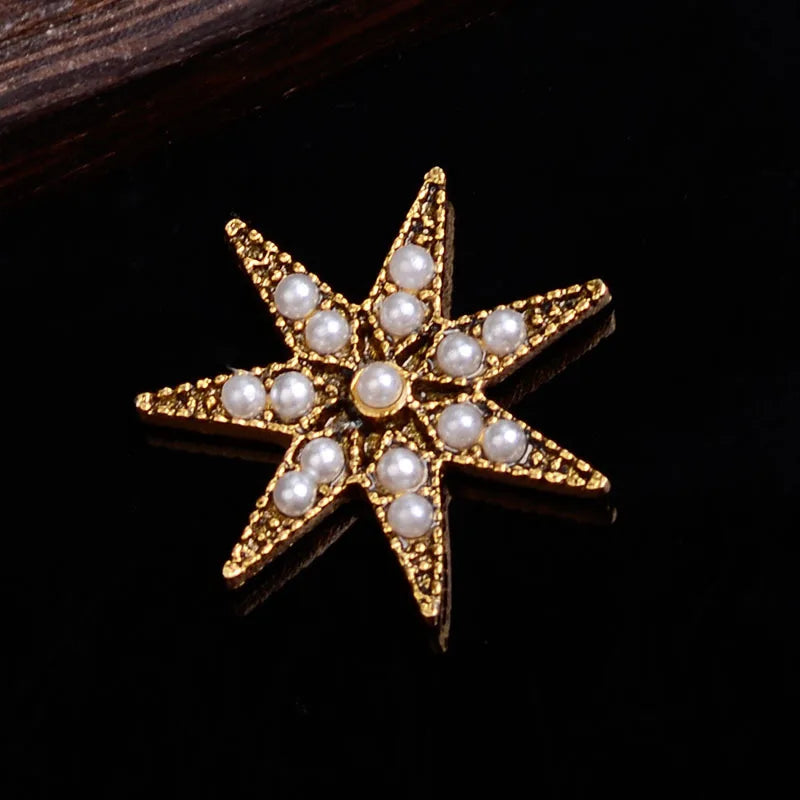 50pcs/lot Anti-Gold Color Pearl Resin Flower Charm Flower Pendants For Clothing DIY Jewelry Making Finding Charms Accessories