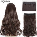 Color: T1B/613, Stretched Length: 22inches, Ships From: CHINA - Synthetic Natural Wavy No Clip Fish Line Invisible Hair Extensions Mixed Color Blonde Black Artificial False Hair Piece ForWomen Taven