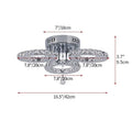 Modern K9 Led Crystal Ceiling Lamp Smart Chandelier Pendant Light Ring Chrome Plafonier Fixture Dining Living Room Decor Luxury TAVEN System LLC